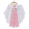 Angel Wood & Cotton Threads Pendant Decoration HJEW-JM02406-02-1