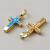 Brass with Synthetic Opal Pendants KK-WH0101-082B-2