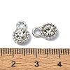 Rack Plating Alloy Rhinestone Charms FIND-M014-16C-P-3