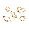 Fashewelry 5Pcs 5 Styles Brass Screw Carabiner Lock Charms KK-FW0001-12-3
