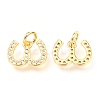 Brass Micro Pave Cubic Zirconia Charms ZIRC-O037-22G-2