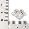 Rack Plating Brass Micro Pave Clear Cubic Zirconia Religion Heart Virgin Mary Connector Charms KK-L224-099P-05-3