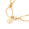 Brass Chain Bracelets BJEW-N032-01G-3