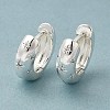 Clear Cubic Zirconia Star Hoop Earrings LS-EJEW-C022-01S-1