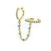 Brass Cubic Zirconia Hoop Earrings FS-WGC777E-05-1