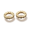 Brass Micro Pave Clear Cubic Zirconia Rondelle European Beads KK-Z126-21G-1