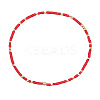 Minimalist Glass Seed Beads & Brass Beads Stretch Bracelets for Women BC0195-1-1