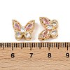 Brass Micro Pave Cubic Zirconia Multi-Strand Butterfly Links KK-K407-29G-03-3