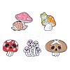 5Pcs 5 Style Skull Mushroom & Hedgehog & Frog Enamel Pins JBR092A-1