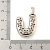 Brass Micro Pave Clear Cubic Zirconia Pendants KK-B099-01P-U-3