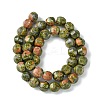 Natural Unakite Beads Strands G-H023-A02-01-3