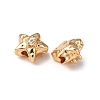 Brass Micro Pave Clear Cubic Zirconia Beads KK-Z112-41G-2