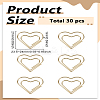 30Pcs Heart Shape Iron Paper Clips TOOL-LP0005-26-2