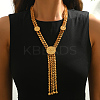 Alloy Layered Tassel Y-Shaped Necklaces for Formal Occasions YI4513-4