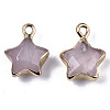 Natural Rose Quartz Pendants X-G-N326-36E-2