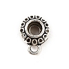 Tibetan Style Alloy Tube Bails TIBE-L008-42AS-1