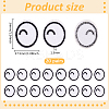 20 Pairs Cartoon Eyes Polyester Embroidery Cloth Iron on Patches PATC-BC0001-10-2