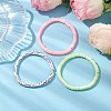 3Pcs 3 Colors Polymer Clay Disc Beaded Stretch Bracelet Sets BJEW-JB10440-01-2