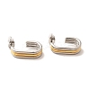 304 Stainless Steel Two Tone Stud Earrings EJEW-F355-05GP-04-2