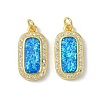 Brass Micro Pave Cubic Zirconia Pendants KK-A197-11G-1