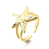 Brass Cuff Rings for Women RJEW-F184-08E-G-2