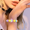 75Pcs Round/Rainbow Silicone Focal Beads SIL-YW0001-38-6