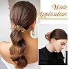 2Pcs 2 Colors Chic Solid Color French Satin Pigtail Hair Tie for Elegant Hairstyles OHAR-TA0001-10C-9