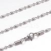 Tarnish Resistant 304 Stainless Steel Ball Chain Necklaces STAS-G083-62P-1