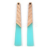 Translucent Resin & Walnut Wood Big Pendants LS-X-RESI-TAC0017-46-B01-2