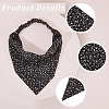 2Pcs 2 Colors Cloth Flower Printed Elastic Headbands for Girls OHAR-CY0001-16-6