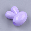 Opaque Solid Color Bunny Acrylic Beads X-MACR-T030-14-2