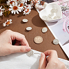 10Pcs 1-Hole Zinc Alloy Rhinestones Flat Round Buttons BUTT-NB0002-01A-3