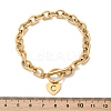 Golden 304 Stainless Steel Charm Bracelets NJEW-K284-01G-C-5