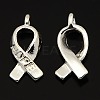 Breast Cancer Awareness Ribbon Carved Word Hope Tibetan Style Alloy Message Pendants LS-TIBEP-S278-S-FF-1