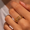 304 Stainless Steel Adjustable Cuff Rings for Women RJEW-Z099-03G-1