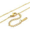 Ion Plating(IP) Initial Letter 304 Stainless Steel Pendant Necklaces NJEW-M199-01G-K-4