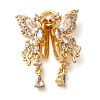 Brass Micro Pave Cubic Zirconia Slide Charms KK-G503-37G-03-1