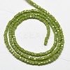 Faceted Cube Glass Beads Strands X-EGLA-J133-C07-2