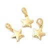 Rack Plating Brass Star European Dangle Charms KK-B068-48G-2
