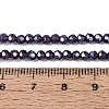 Electroplate Transparent Glass Beads Strands EGLA-A035-T3mm-A15-4