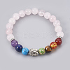 Natural & Synthetic Mixed Stone Stretch Bracelets BJEW-JB03905-2