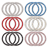 SUPERFINDINGS 18Pcs 6 Colors Self Adhesive Zinc Alloy with Rhinestone Car Stickers DIY-FH0002-73-2