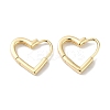 Heart Brass Hoop Earrings for Women EJEW-U008-04G-1