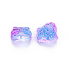 Two Tone Transparent Spray Painted Glass Beads GLAA-T022-22-C03-3