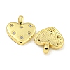 Heart Rack Plating Brass Micro Pave Clear Cubic Zirconia Pendants X-KK-Z053-02G-2