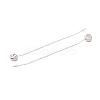 Crystal Rhinestone Half Round Dangle Stud Earrings EJEW-A067-15P-3