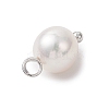 Natural Cultured Freshwater Pearl Round Charms PALLOY-JF04218-01-5