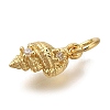 Rack Plating Brass Micro Pave Cubic Zirconia Charms KK-I720-55G-2