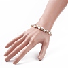 Natural Pearl & Glass Braided Beaded Bracelet BJEW-JB08091-01-3