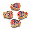 Rack Plating Alloy Enamel Beads ENAM-N056-037B-1
